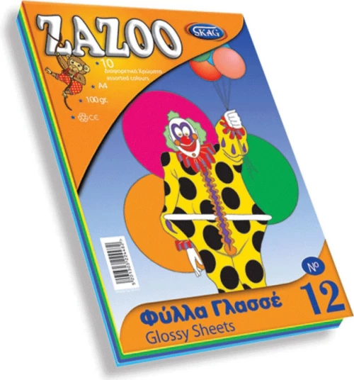 Skag Χαρτί Γλασέ Zazoo No12 Φύλλα x 12τμχ