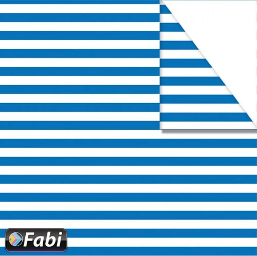 Fabi Χαρτόνι Ριγέ Μπλέ 50x70cm 1τμχ