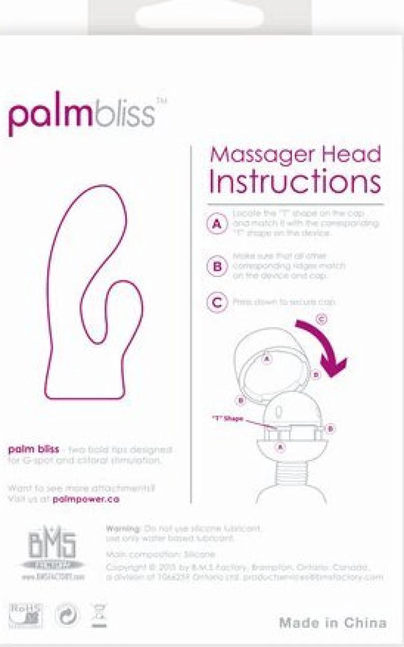 BMS Factory PalmBliss Head Attachment Pink