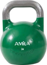 Αγωνιστικό Kettlebell Amila Βινυλίου με Λαβή Χρωμίου 24kg 84585