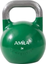 Αγωνιστικό Kettlebell Amila Βινυλίου με Λαβή Χρωμίου 24kg 84585