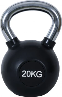 Kettlebell με Επένδυση Λάστιχου & Λαβή Χρωμίου 20kg Amila 90460