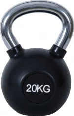 Kettlebell με Επένδυση Λάστιχου & Λαβή Χρωμίου 20kg Amila 90460