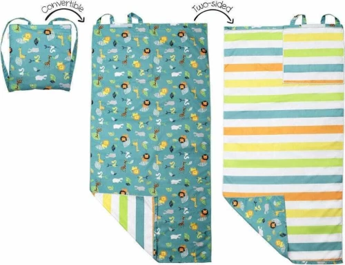 Flapjackkids Πετσέτα Παραλίας Backpack Green Zoo