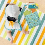 Flapjackkids Πετσέτα Παραλίας Backpack Green Zoo