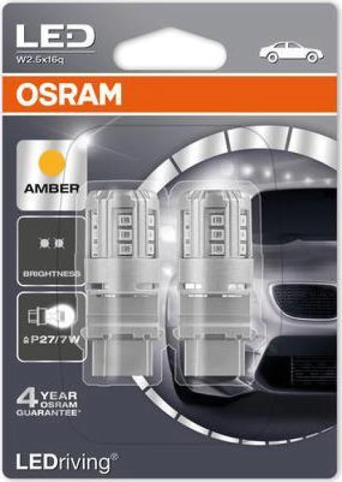 Osram P27/7W LEDriving Retrofit Amber 12V 2τμχ