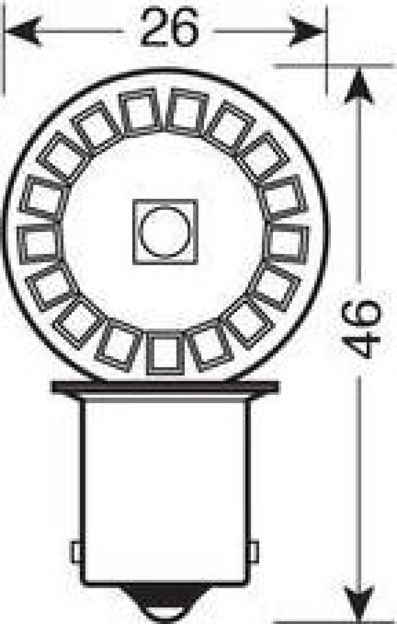 Lampa P21W Hyper-Led Power 102 White 24V / 28V 2τμχ