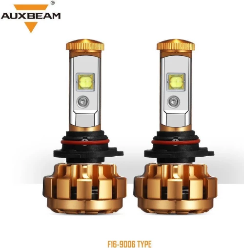 AUXBEAM 2pcsset 9006 F-16 Series LED Headlight Bulbs - 6000K 6000LM