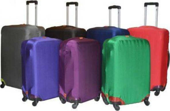 Ελαστικό κάλυμμα βαλίτσας μονόχρωμο small 18΄΄-20΄΄ (45 - 51 cm ύψος) - Μαύρο