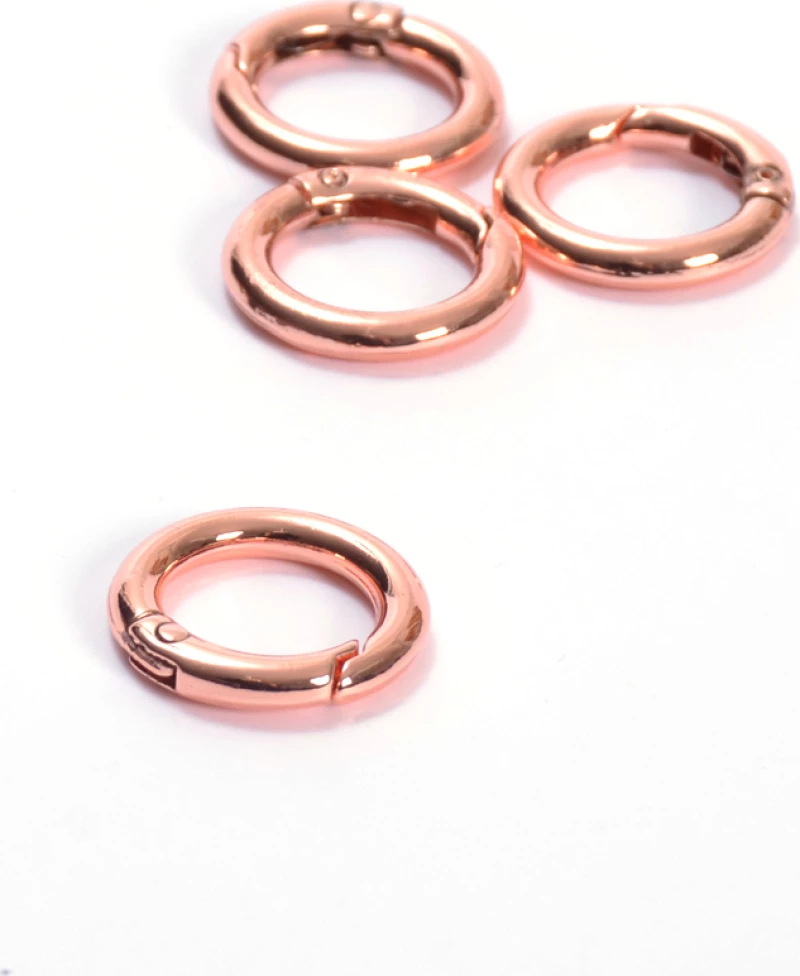 Κρίκος Με Μηχανισμό 20mm small Ροζ Χαλκού METPINK098