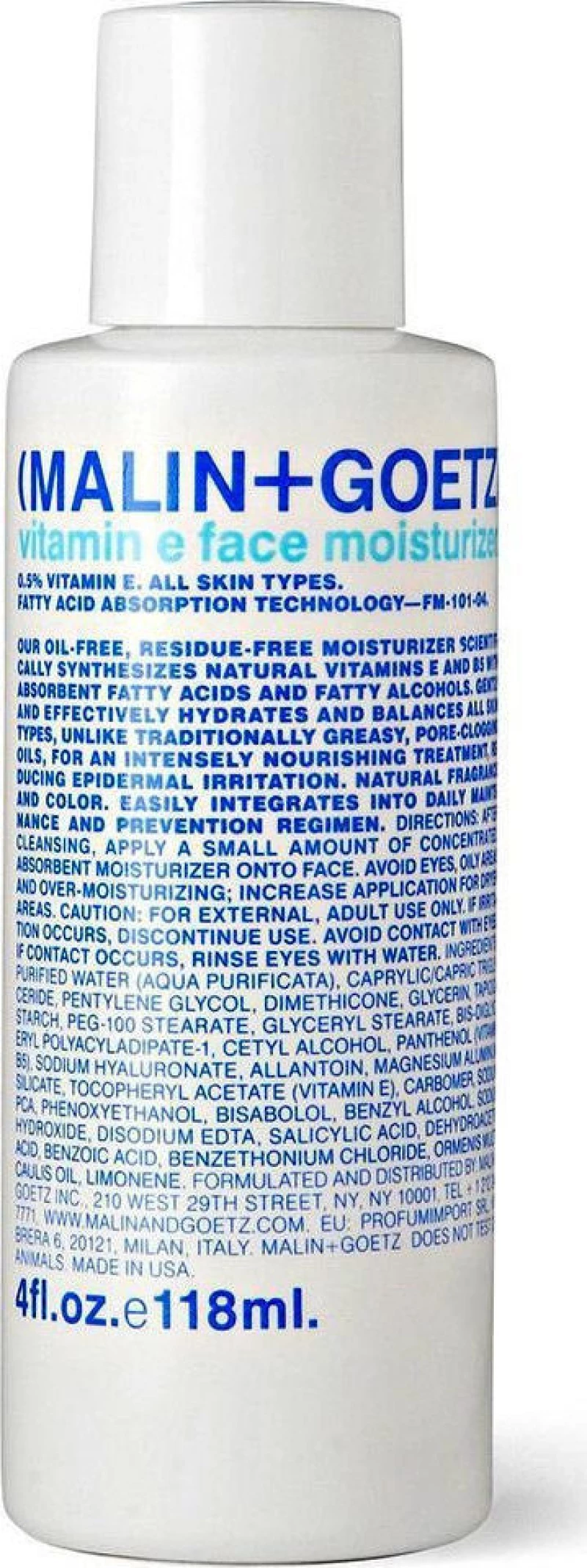 Malin and Goetz Vitamin E Face Moisturizer 118ml