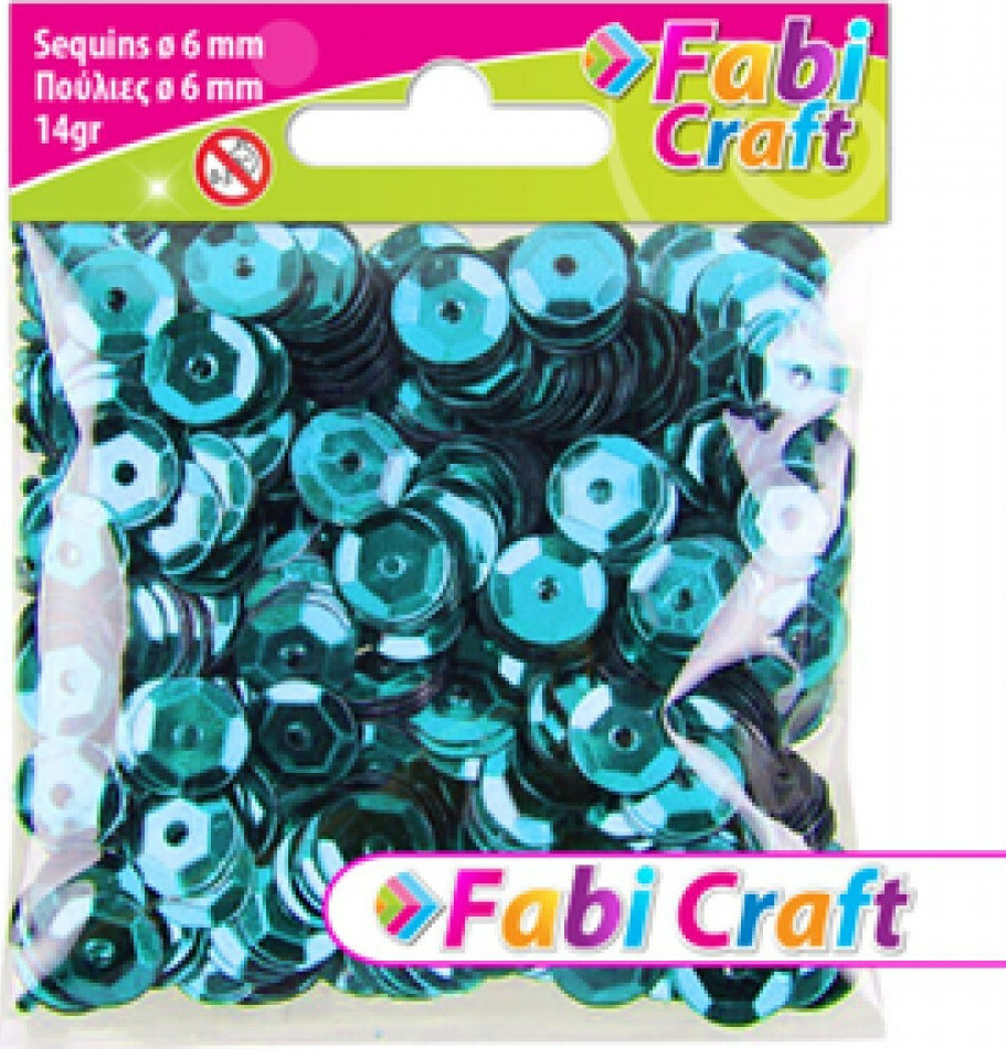 Fabi Πούλιες Στρογγυλές Γαλάζιες 6mm 14gr