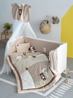 Palamaiki Σετ Κούνιας Little Ones 6τμχ Bear Stars Beige