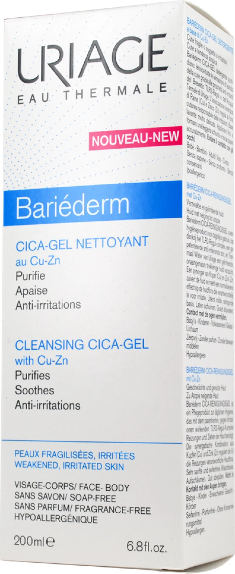 Uriage Bariederm Cleansing Cica Gel 200ml