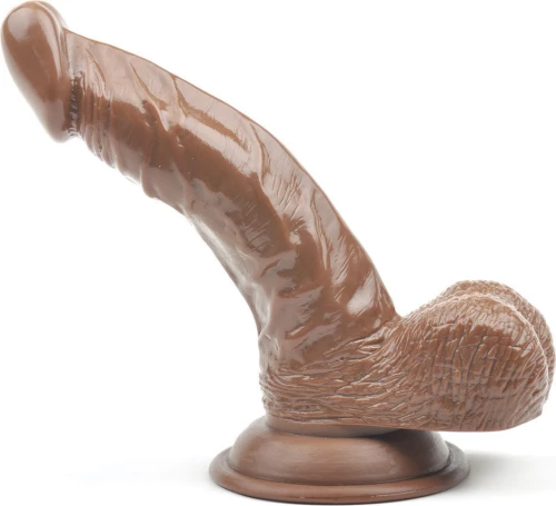 6.5 Inches Brown Color Realistic Dildo with Balls