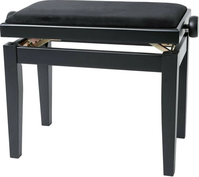 Gewa Σκαμπό Πιάνου Ρυθμιζόμενο Satin Black 52x30x48-57cm
