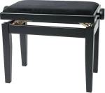 Gewa Σκαμπό Πιάνου Ρυθμιζόμενο Satin Black 52x30x48-57cm