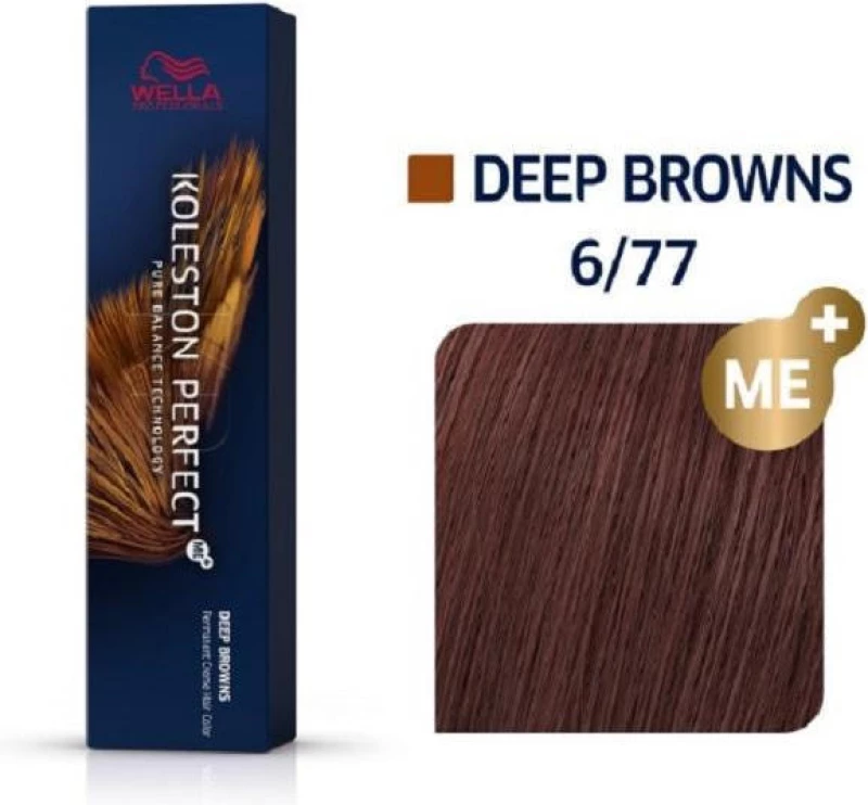 Wella Koleston Perfect Me+ Deep Browns 6/77 Ξανθό Σκούρο Καφέ Έντονο 60ml