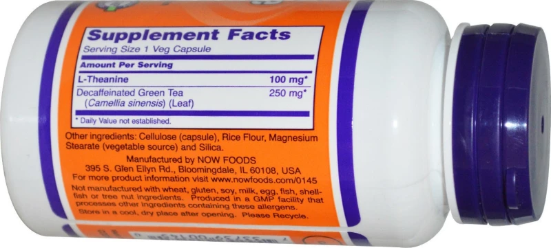 Now Foods L-Theanine 100mg 90 φυτικές κάψουλες