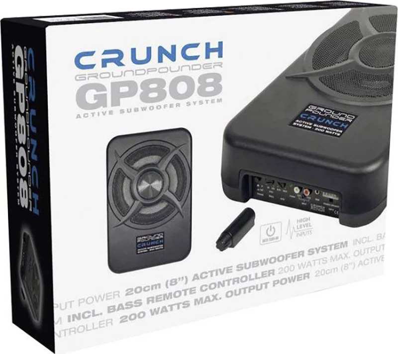 Crunch GP808 Ενεργό Subwoofer 8'' (20cm) με ισχύ 200 Watt