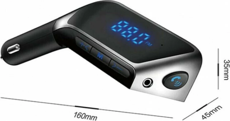 Bluetooth Transmitter Με Φορτιστή Αυτοκινήτου V1 Fm Usb/Sd