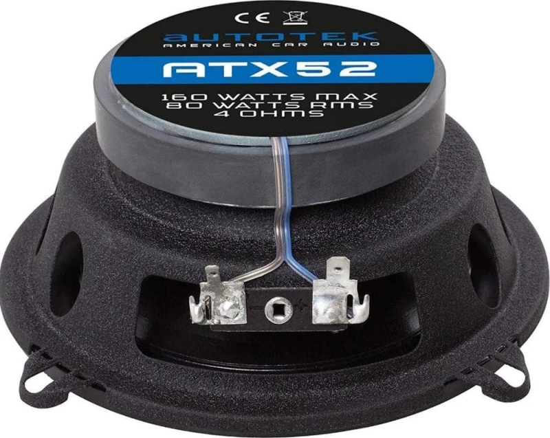 Autotek Atx-52 Ζεύγος Ομοαξονικών Ηχείων (5.25"-13Cm), Ισχύος 80Watt Rms