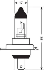 Lampa H4 Blu-Xe 24V 2τμχ