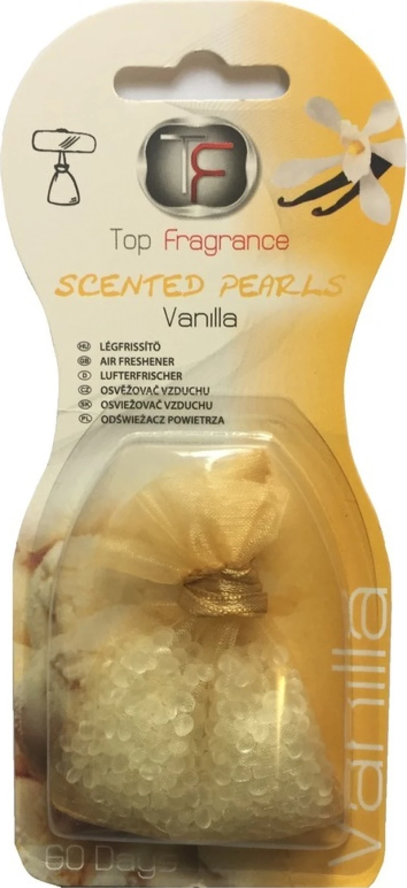 Top Fragrance Αρωματικό Αυτοκινήτου Πουγκί με Πέρλες Βανίλια