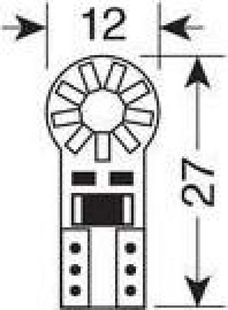 Lampa T10 Hyper-Led Power 18 White 12V 2τμχ