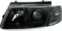 Φανάρια εμπρός για Vw Passat 3Β/B5 (1997-2000) - μαύρα , με λάμπες (Η7) - σετ 2τμχ.