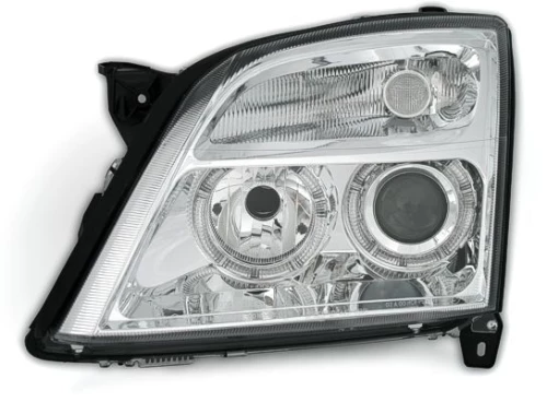 Φανάρια εμπρός angel eyes για Opel Vectra C (2002-2005) - chrome , χωρίς λάμπες (Η7) - σετ 2τμχ.