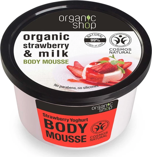 Organic Shop Body Mousse Strawberry Yoghurt 250ml