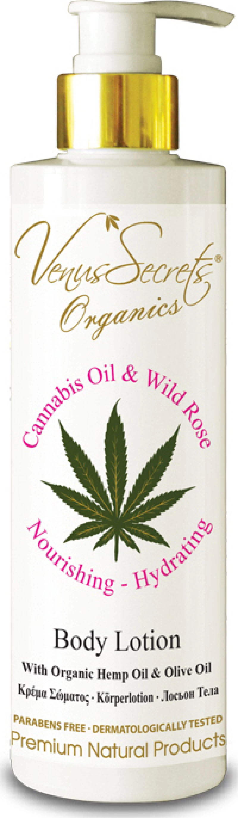Venus Secrets Cannabis Oil & Wild Rose Body Lotion 250ml
