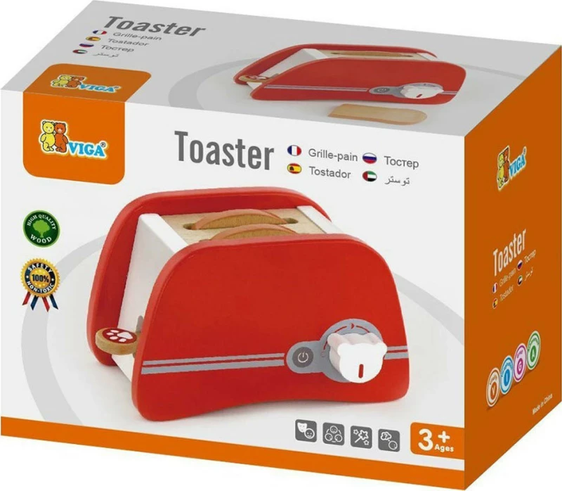toaster 20 cm red