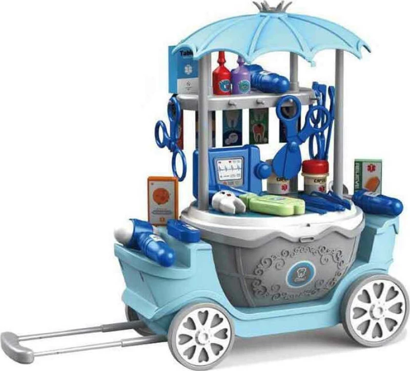 Zita Toys 4 Σε 1 Σετ Οδοντίατρου Με Καροτσάκι