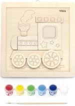 Viga Toys DIY Ζωγραφίζω Κορνίζα 'Τρένο'