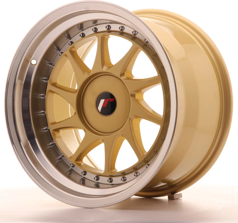 Japan Racing Wheels JR26 17x10 ET20-25 Gold/Machined Lip