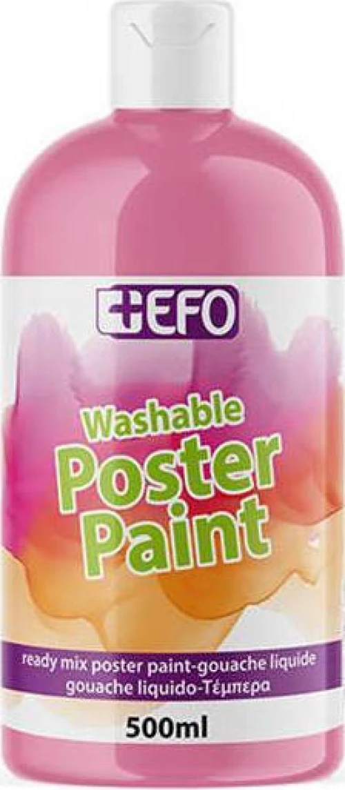 +Efo Τέμπερα Poster Paint 500ml Ροζ