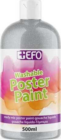 +Efo Τέμπερα Poster Paint 500ml Ασημί