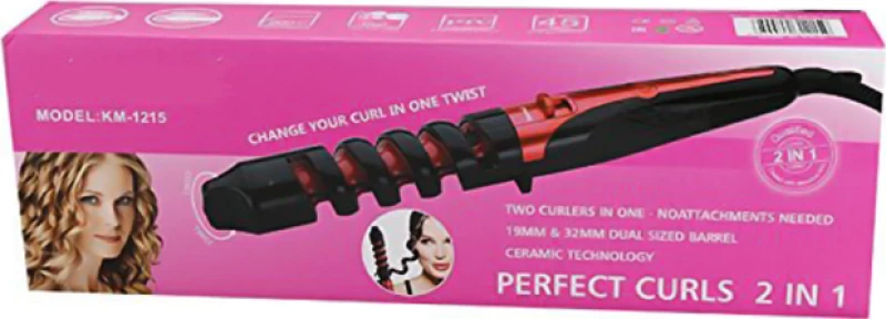 Συσκευή Μαλλιών για Μπούκλες Kemei KM-1215 Red