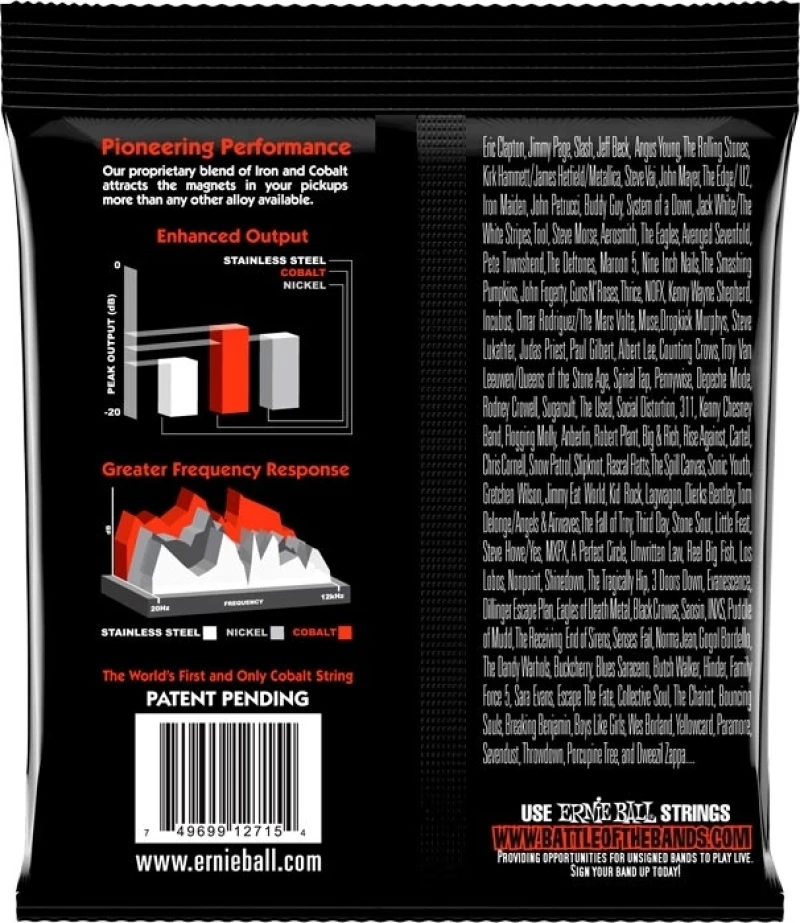 Ernie Ball Skinny Top Heavy Bottom Slinky Cobalt 10-52