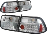 Autoline Πίσω Φανάρια LED για Honda Civic 2D 1996 Chrome 2τμχ