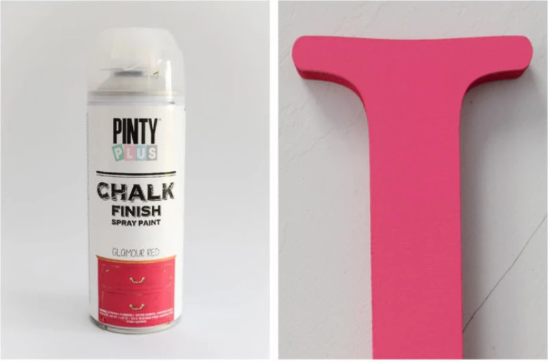 Pinty Plus Chalk Finish Spray Paint Glamour Red 400ml