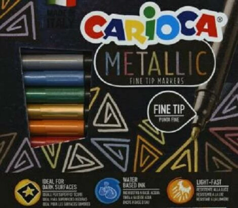 Carioca Metallic Fine Tip 8 Χρώματα