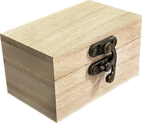 Ξύλινο Αλουστράριστο Κουτάκι 5x5x9 εκ.