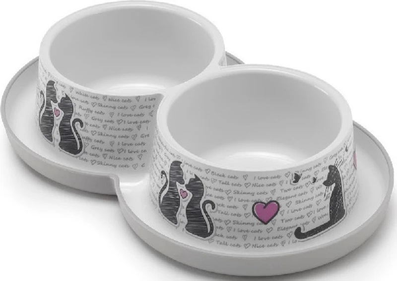 Moderna Cats in Love Διπλό Μπολ 2x350ml