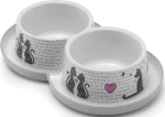 Moderna Cats in Love Διπλό Μπολ 2x350ml