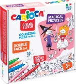 Carioca Create & Color Magical Princess Σετ Ζωγραφικής Παζλ με 12 Μαρκαδόρους