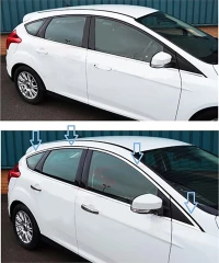 S-dizayn Trim Παραθύρων για Ford Focus 5D 2011 Χρώμιο 8τμχ