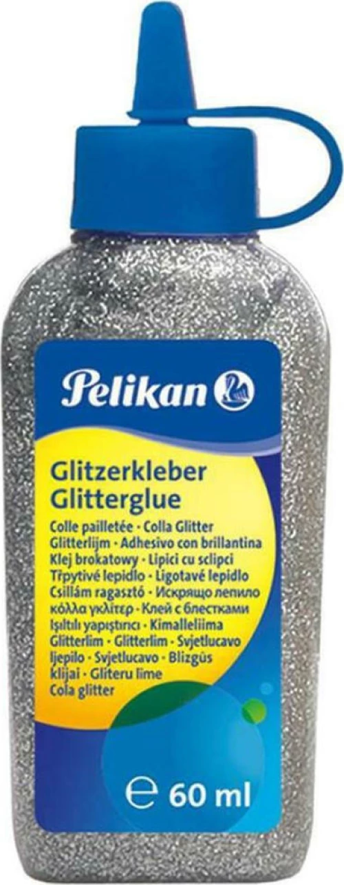 Pelikan Glitterglue Κόλλα Ασημί 60ml